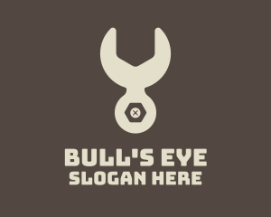 Grey Bull Wrench  logo design