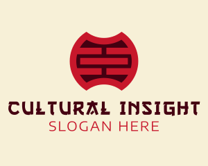 Oriental Traditional Coin logo design