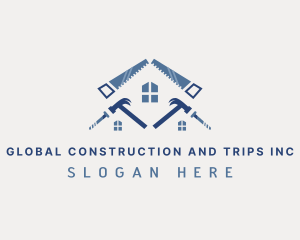 House Construction Renovation logo design