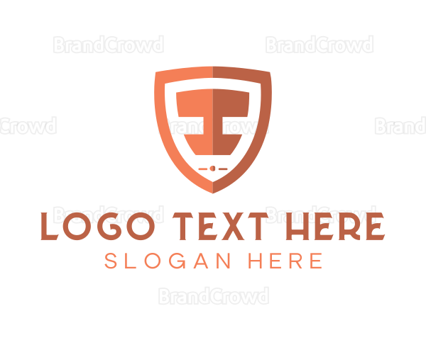 Tech Shield Letter I Logo