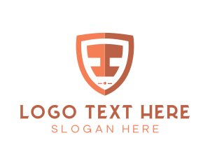 Antivirus - Tech Shield Letter I logo design