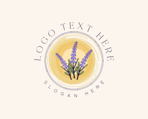 Aromatherapy - Lavender Flower Bouquet logo design