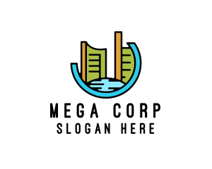 Modern Cityscape Construction logo design