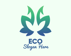 Green Gradient Plant Logo