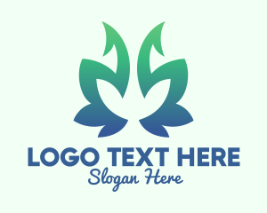 Ecological - Green Gradient Plant logo design