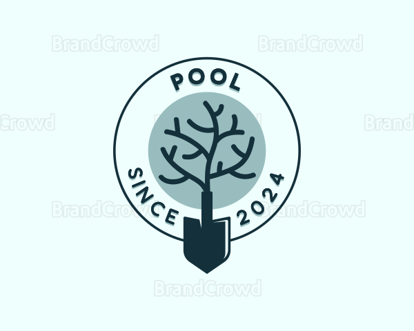 Garden Landscaping Shovel Logo