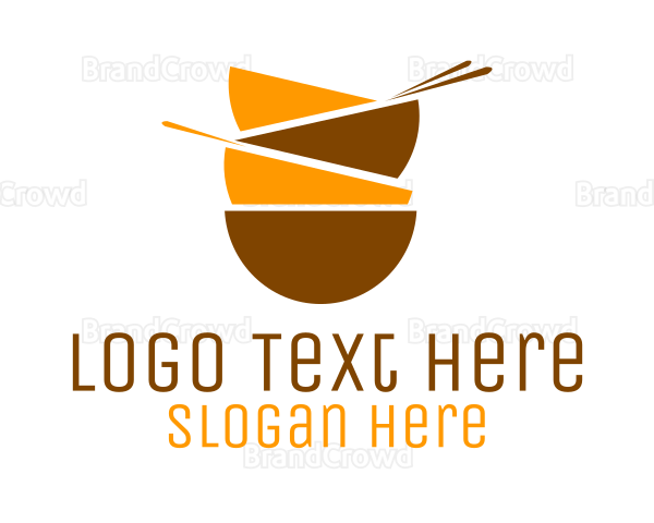 Asian Bowls Chopsticks Logo