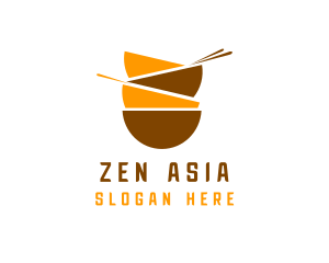 Asia - Asian Bowls Chopsticks logo design