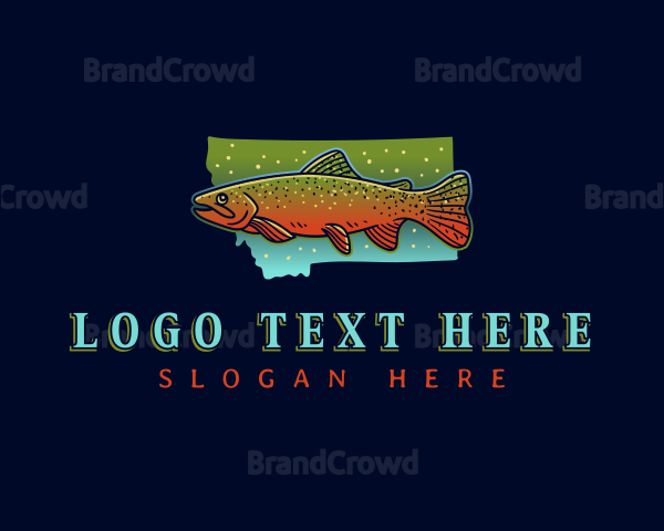 Montana Trout Fish Logo