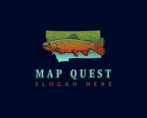 Montana Trout Fish logo design