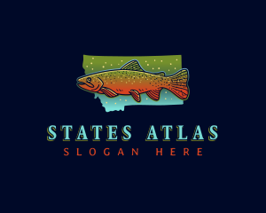 Montana Trout Fish logo design