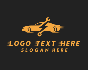 Automotive - Orange Wrench Car logo design