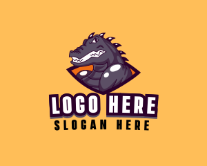 Gamer - Angry Crocodile Esport logo design