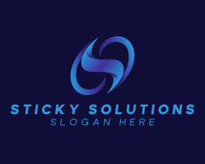 Tech Motion Professional Letter S logo design