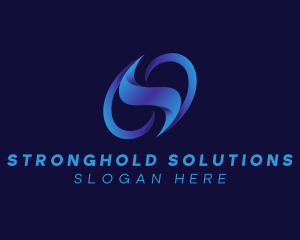 Tech Motion Professional Letter S logo design