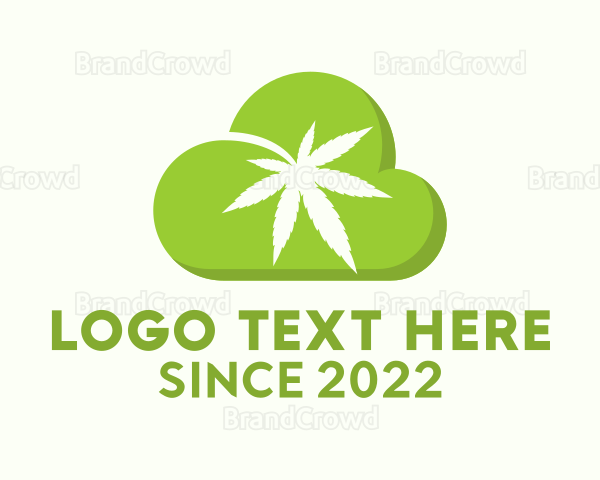 Cannabis Leaf Cloud Logo