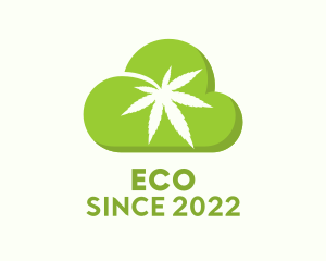 Marijuana - Cannabis Leaf Cloud logo design