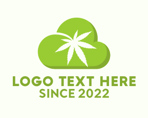 Herbal - Cannabis Leaf Cloud logo design