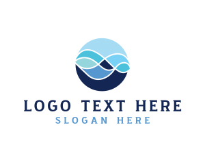 Fluid - Ocean Wave Water logo design
