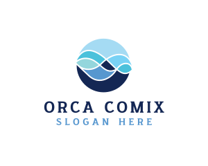 Ocean Wave Water Logo