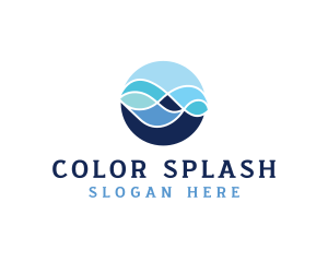 Ocean Wave Water logo design