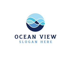 Ocean Wave Water logo design