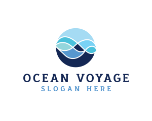 Ocean Wave Water logo design