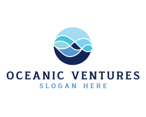 Ocean Wave Water logo design