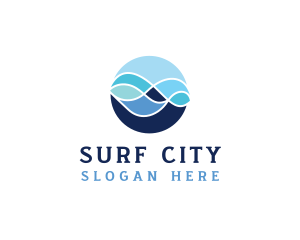 Ocean Wave Water logo design