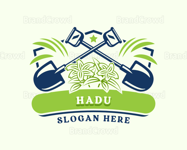 Shovel Flower Garden Logo