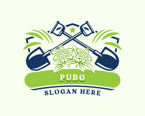 Shovel Flower Garden Logo