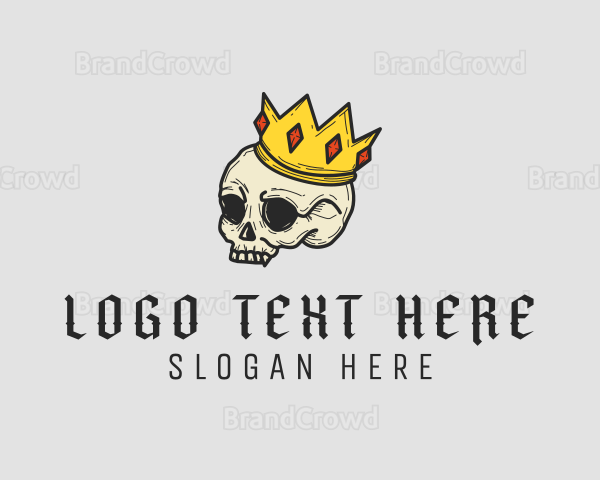 Creepy Crown Skull Logo