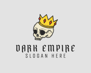 Creepy Crown Skull logo design