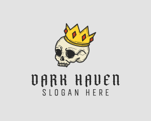 Creepy Crown Skull logo design