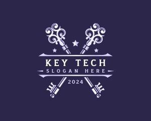 Premium Vintage Key logo design