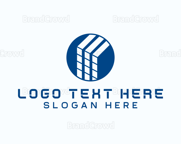 Brick Building Construction Logo