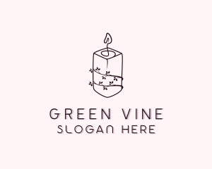 Leaf Vines Candle logo design