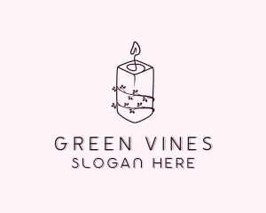 Vines - Leaf Vines Candle logo design