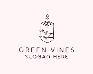 Leaf Vines Candle logo design