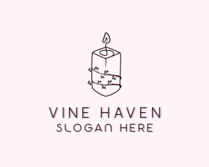 Leaf Vines Candle logo design