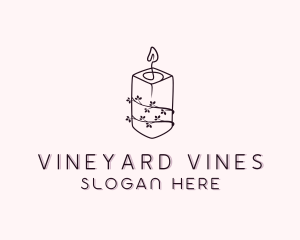 Leaf Vines Candle logo design