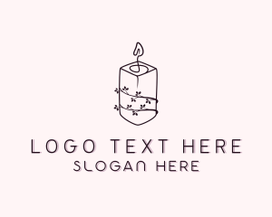 Interior Designer - Leaf Vines Candle logo design