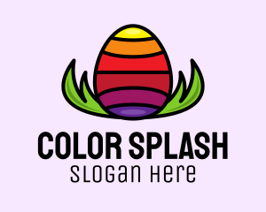 Colorful Easter Egg logo design