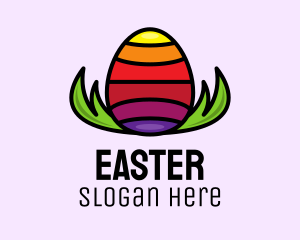 Colorful Easter Egg logo design