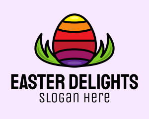 Colorful Easter Egg logo design