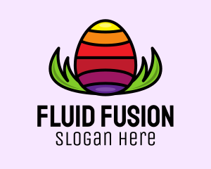 Bisexual - Colorful Easter Egg logo design