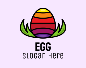 Colorful Easter Egg logo design