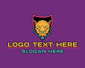 Animal - Hog Gaming Shield logo design