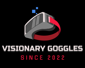 Goggles - Virtual Reality Gaming Goggles Gadget logo design