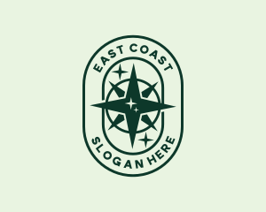 East - Compass Star Sparkle logo design